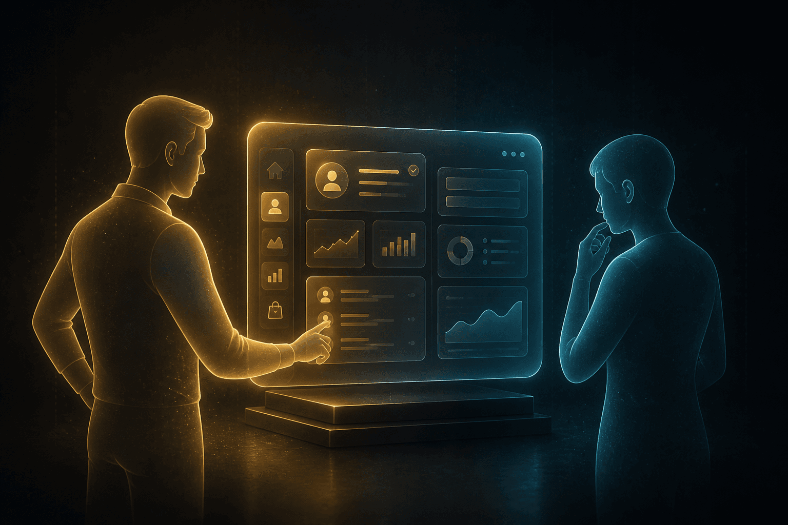 Two user types sharing one product screen