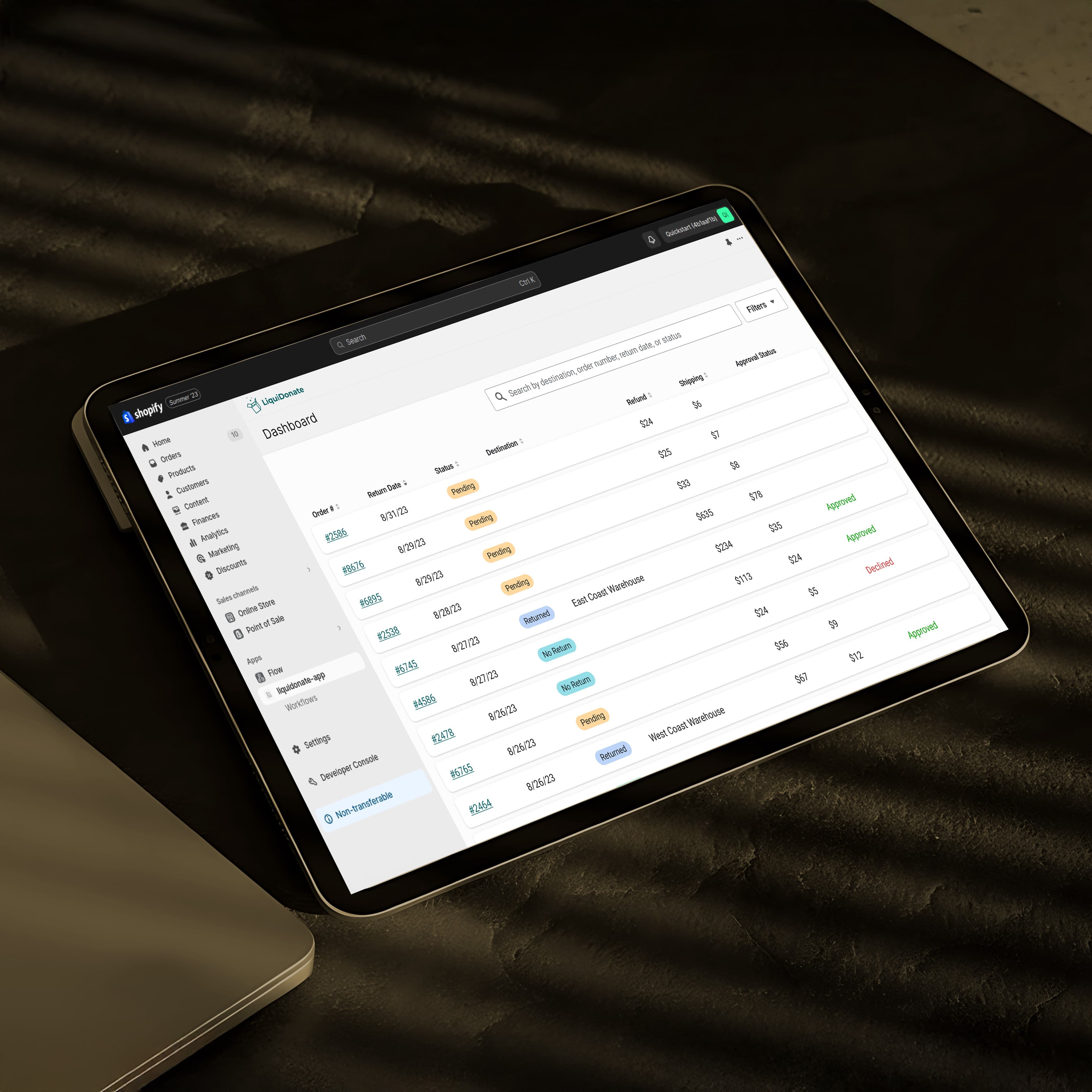 LiquiDonate Shopify donation MVP overview