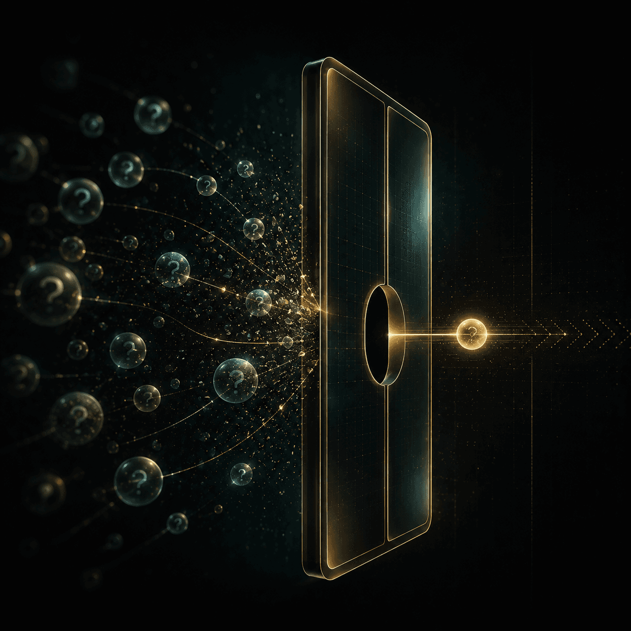 A closed gate where ideas must earn a yes with evidence